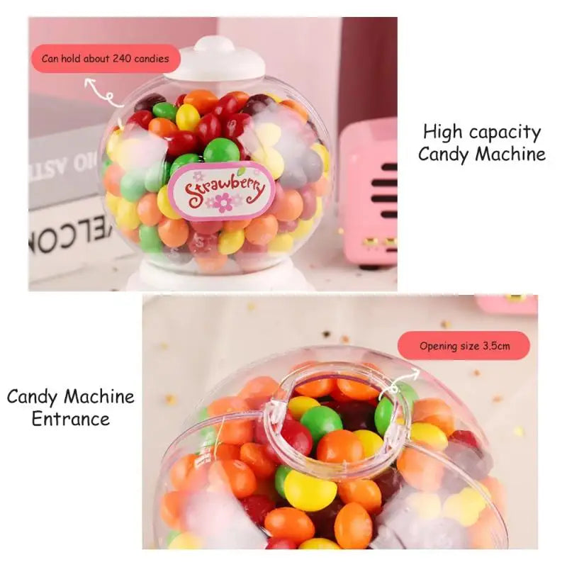 Cute Candy Piggy Bank Mini Sweets Machine Kids Bubble Gift Children Money Box Toys Dispenser Gumball Coin Saving Box Home Decor