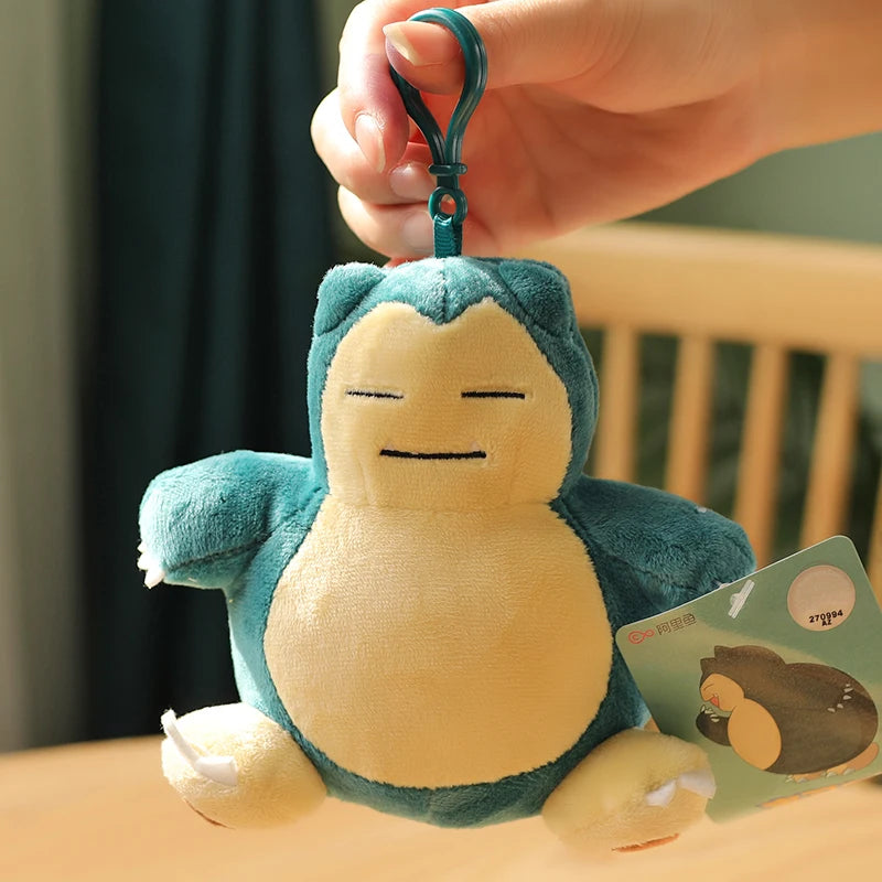Clearance_Original Pokemon Plush Keychain Cartoon Toys Pikachu Charmander Psyduck Squirtle Snorlax Wobbuffet Doll Kids Kawai Toy