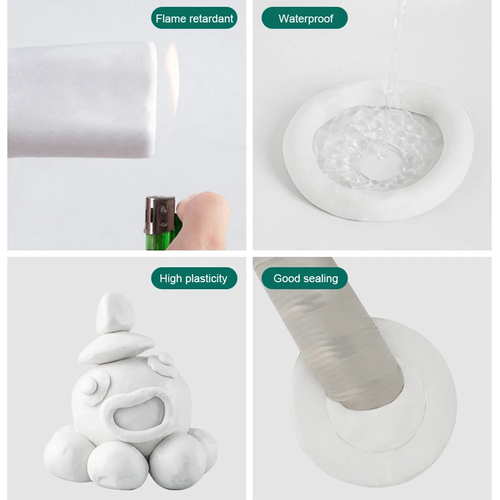 1-10pcs Waterproof Sealant Mastic Quick Mending Mud Duct Seal Repair Clay Fillers for Wall Hole Air Conditioning Hole Putty Mud