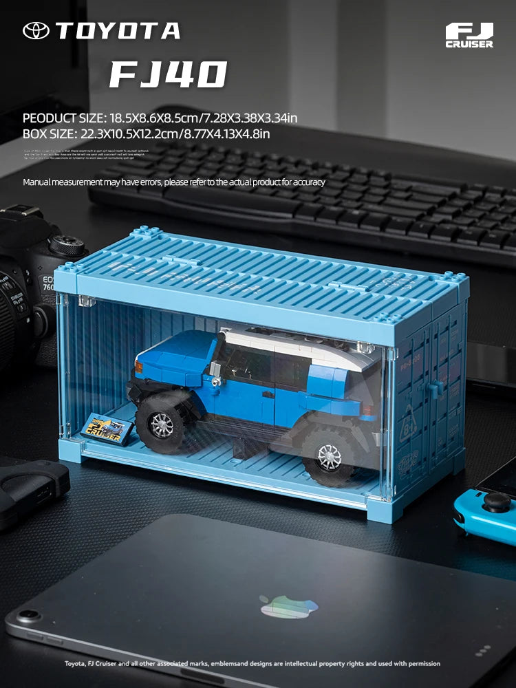 622PCS Toyota FJ40 Off Road Vehicle Building Blocks Retro Car Model Bricks Set With Display Box Desktop Ornaments Kids Toys Gift