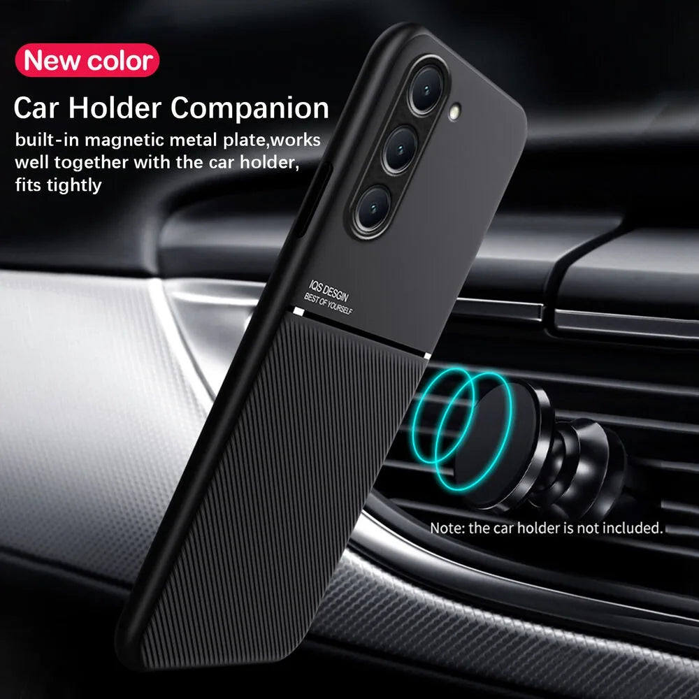 Rugged Non-Slip Case for Samsung Galaxy M15 M35 5G Protective Cover Magnetic Suction Holder Coque Fundas Capa