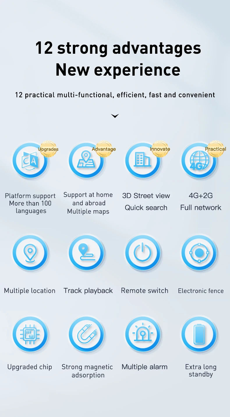 GPS locator 4G vehicle tracking instrument mobile phone anti-theft recording location vehicle tracking artifact J