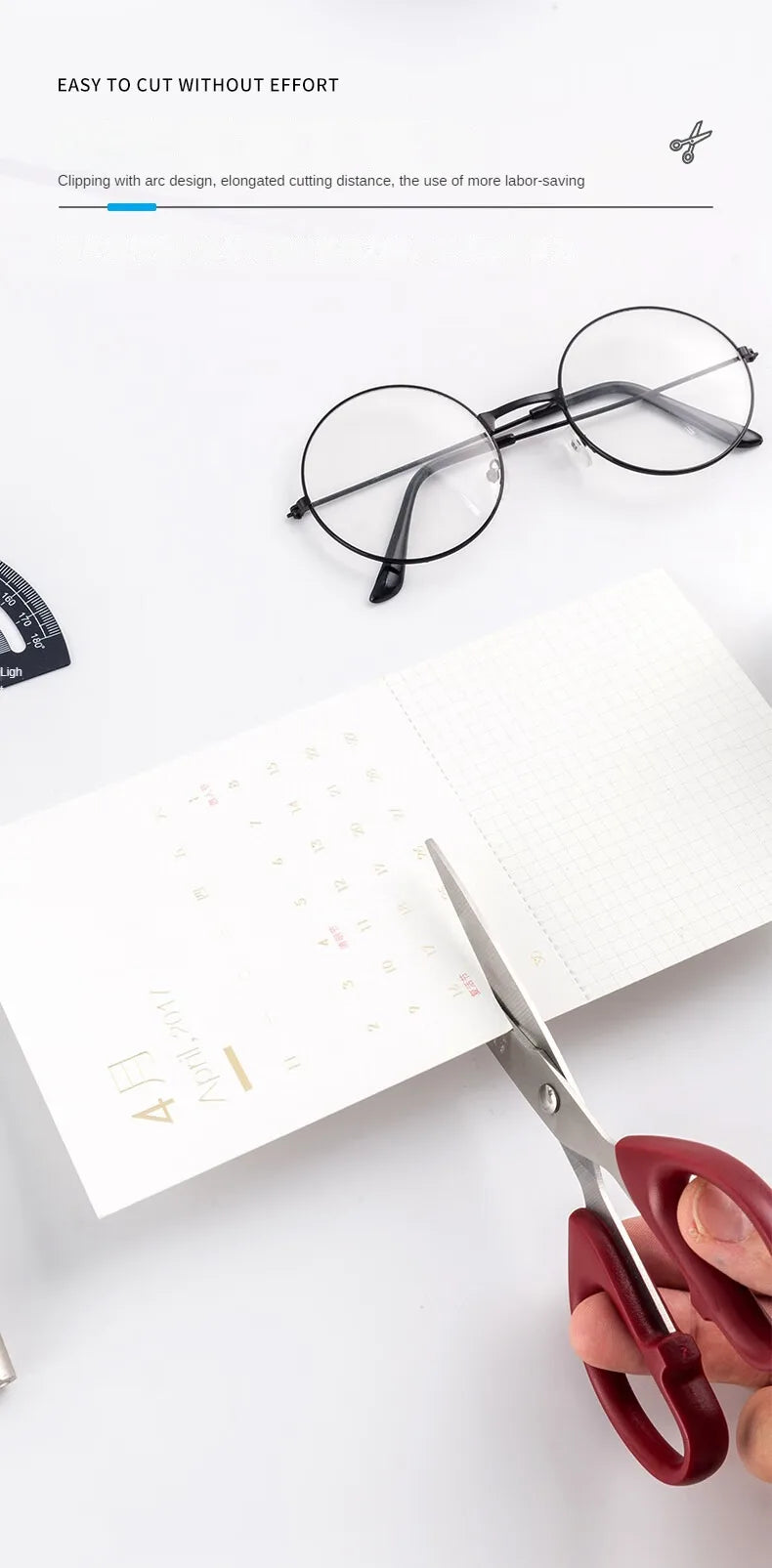 M&G 160mm Red Scissor Office Household Life Scissors Medium Handmade Paper Scissors Office Supplies 1 Piece