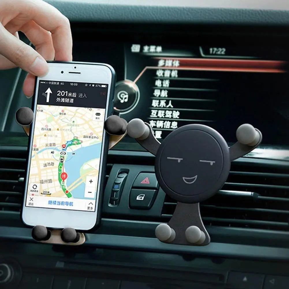 Car Phone Holder Air Vent Clip Smartphone Mount Stand Gravity Support for iPhone Xiaomi HuaweiSamsung Universal GPS Stand In Car