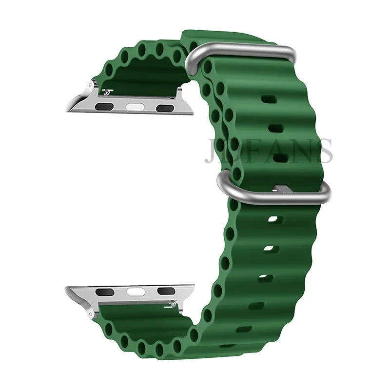 Strap For Apple watch ultra band 49mm 44mm 45mm 41mm 40mm 38mm 44 45 mm 1:1 Original Ocean belt iWatch series 9 8 7 se bands