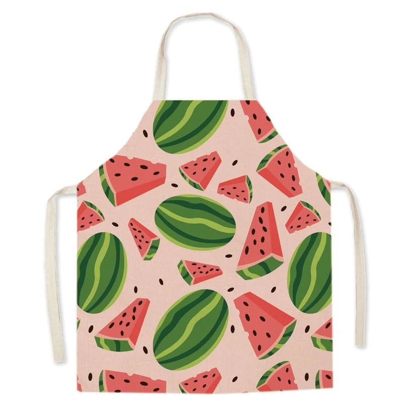 Ins Fashionable Fruit Strawberry Peach Sleeveless Circle Cute Halter Neck Parent-Child Apron Kitchen Household Dressing Bib