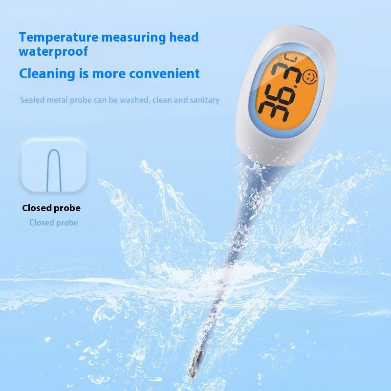 AIQUE 8 Seconds Backlit Fever Thermometer Medical Household Digital LCD Medical Fast Measure Kids Baby Child Adult Body Soft