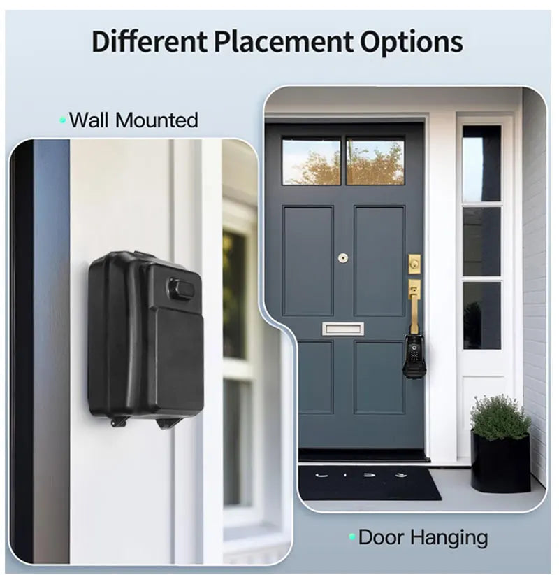 Tuya/TTlock Smart Key Lock Box Fingerprint Wall Mounted Aluminum Alloy Key Safe Box Waterproof With Code Key Storage Lock Box