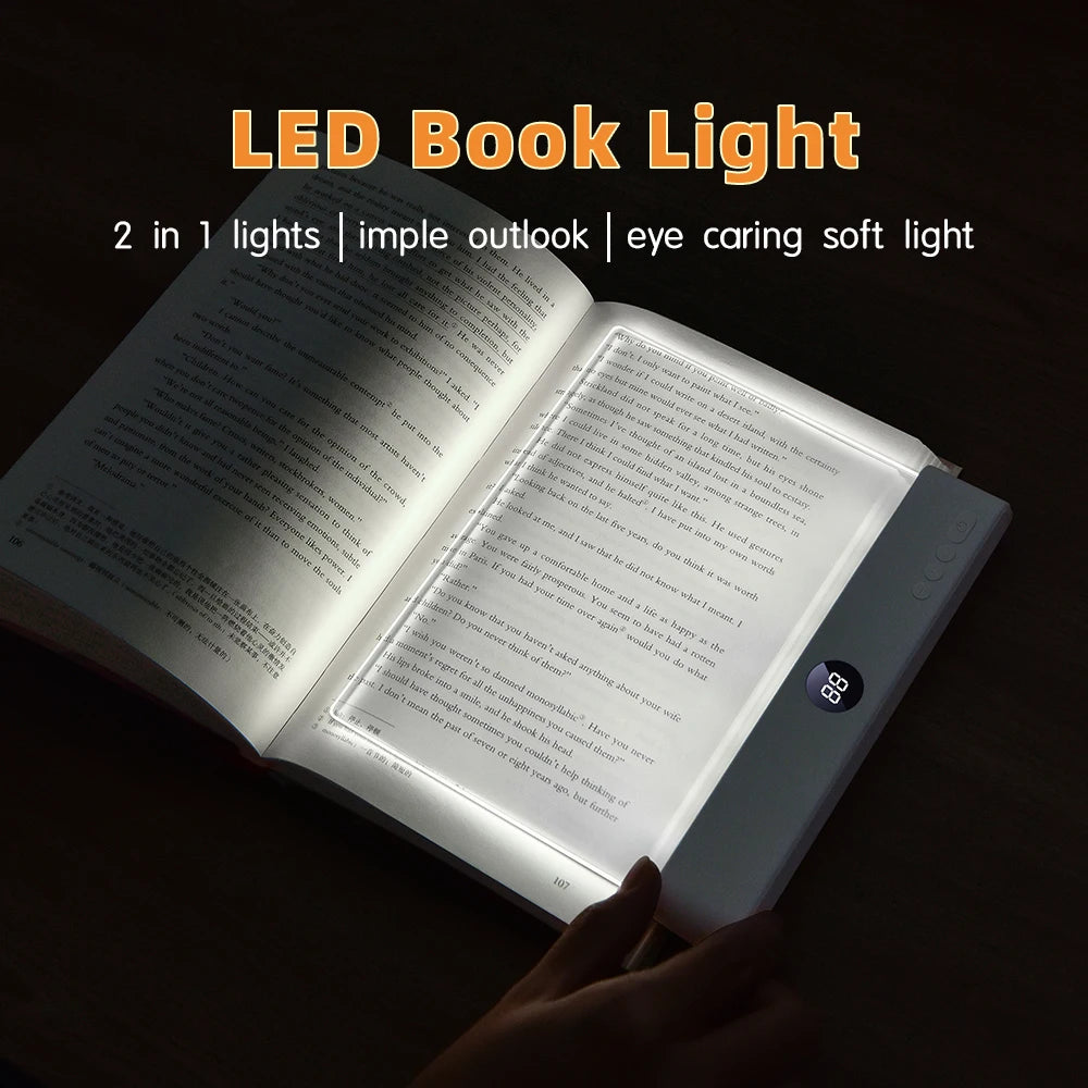 1Pc LED Flat Panel Night Vision Reading Light Eye Protection Reading Light Student Night Light Creative LED Book Eye Care Light