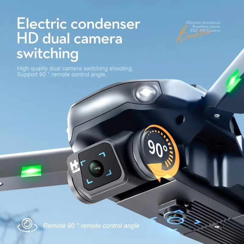 New LS KS11 Mini Drone 4K Professional Dual Camera Obstacle Avoidance Optical Flow Positioning Brushless RC Dron Quadcopter