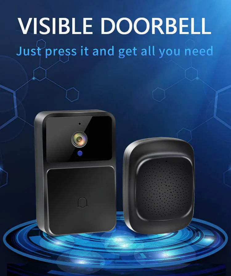 WIFI Video Doorbell Camera Night Vision HD Wireless Smart Home Security Battery Door Bell Two Way Intercom Voice Change For Home