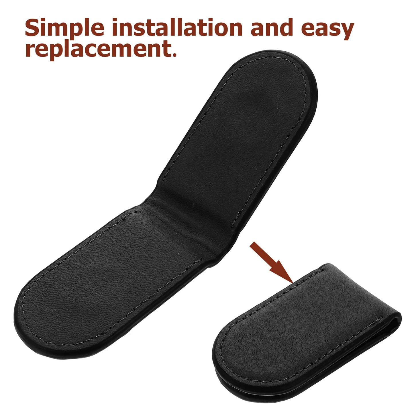 Modern Magnetic Cash Clip for Men and Women PU Money Clip Holder Lightweight Functional for Office Travel Daily Use