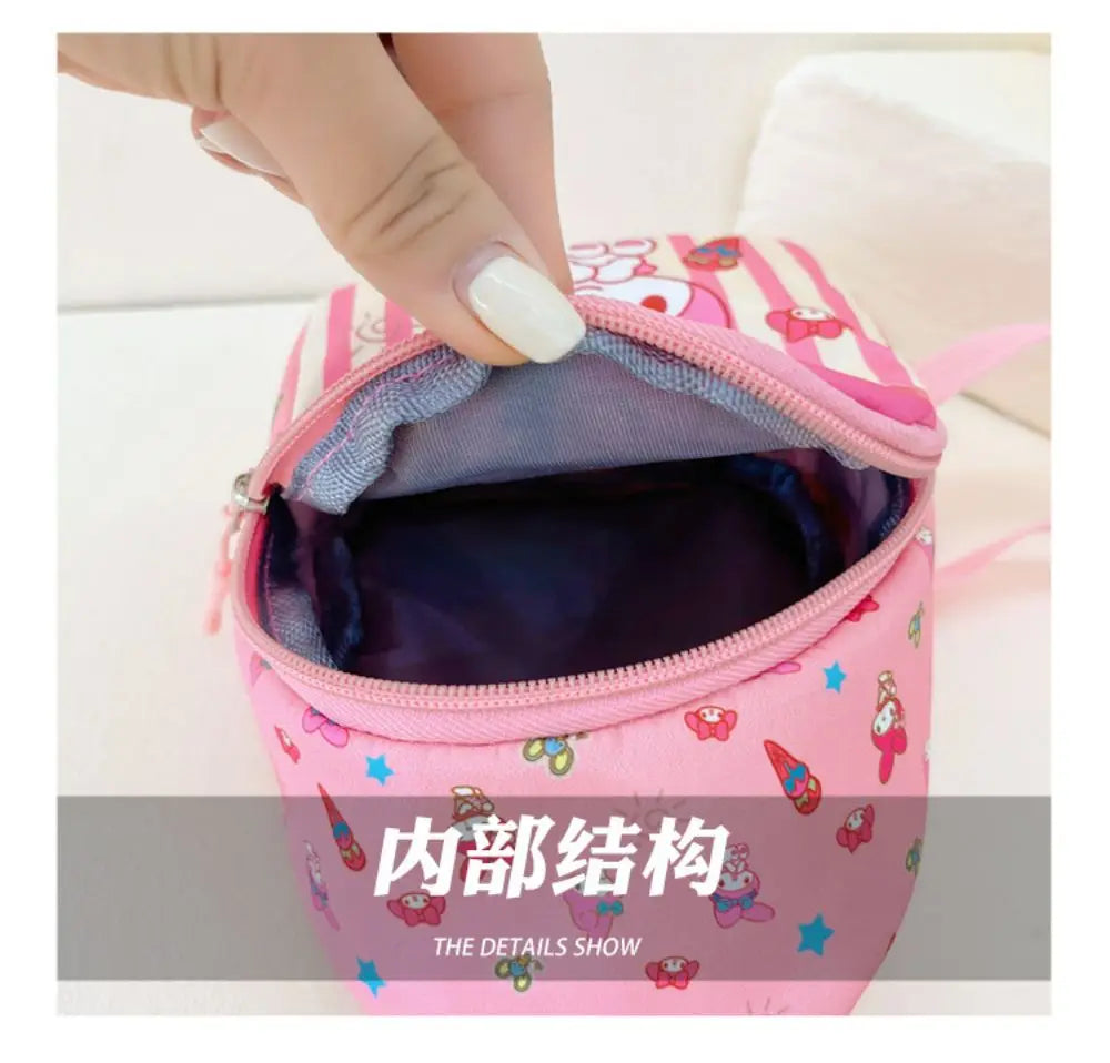 Hello Kitty Children Chest Bag Sanrio figure Kuromi Cute Coin Purse Shoulder Bag Boy Girl Cross Body Bag Fashion Messenger Bag