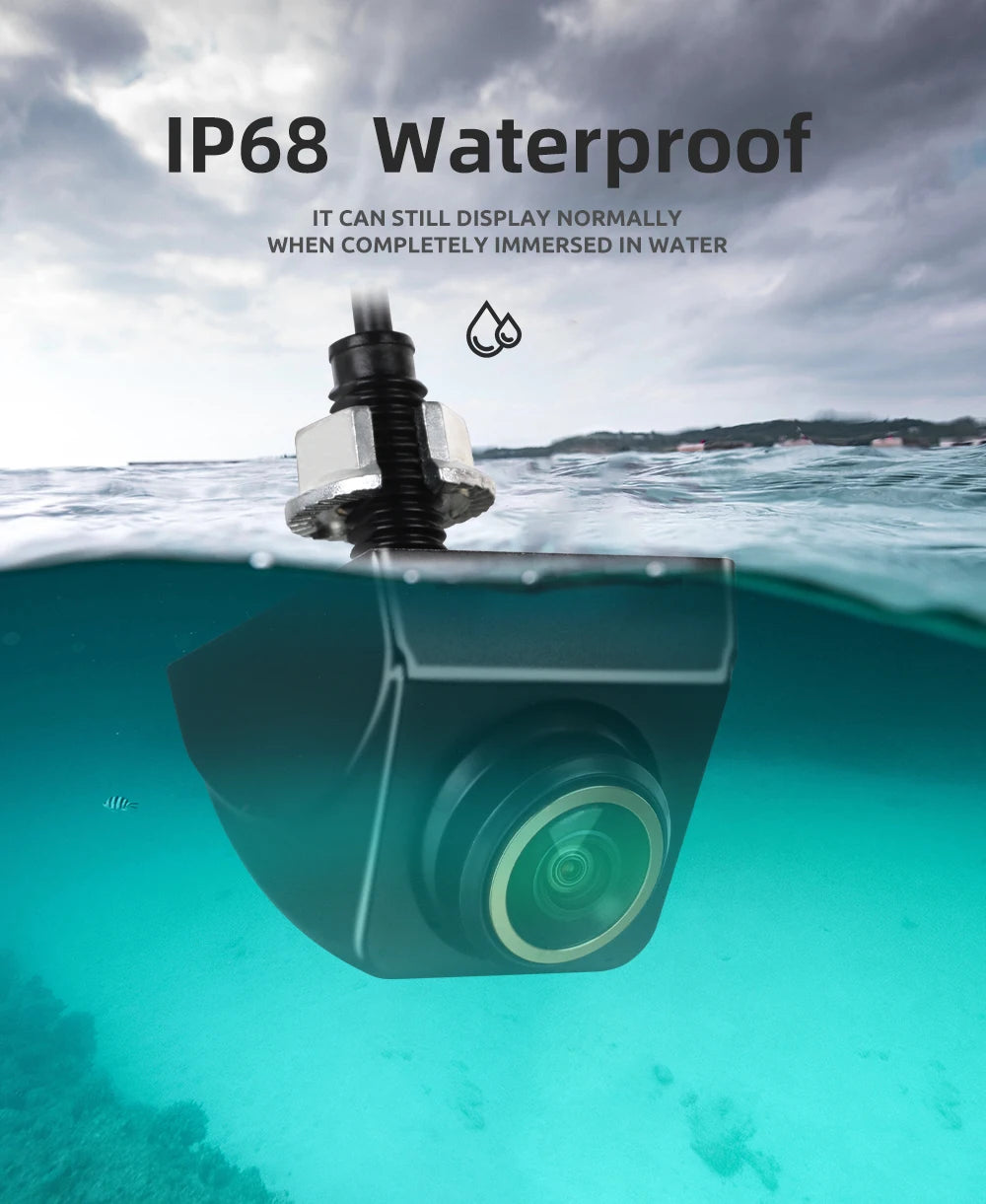 360 Degree Parking CVBS CCD Car Rear View Camera Night Vision 12V IP68 Waterproof 170 Degree Fish Eye Lens HD Vehicle Backup