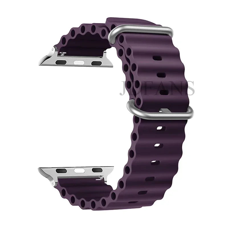 Strap For Apple watch ultra band 49mm 44mm 45mm 41mm 40mm 38mm 44 45 mm 1:1 Original Ocean belt iWatch series 9 8 7 se bands