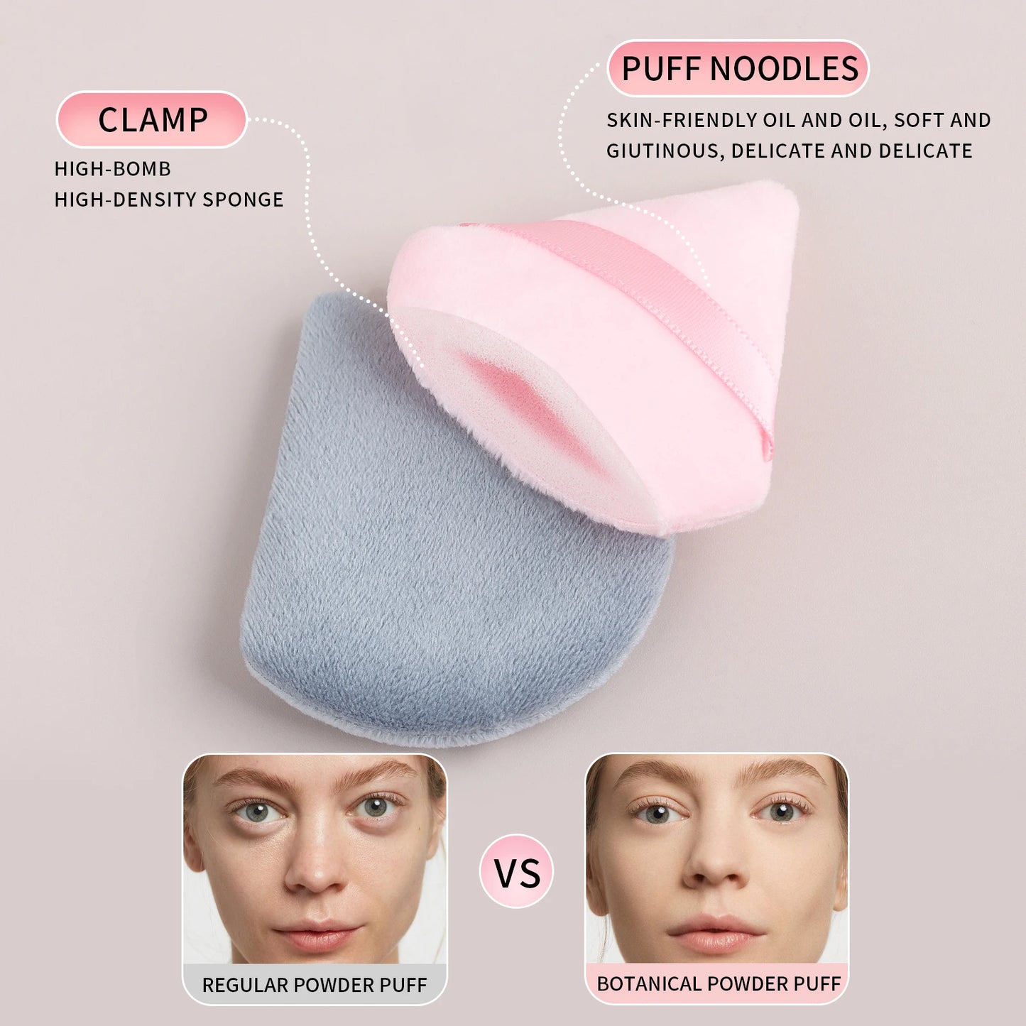 Powder Puff,10Pcs Daily Triangle Double layer sponge Reusable Cosmetic powder puff For Makeup, Foundation