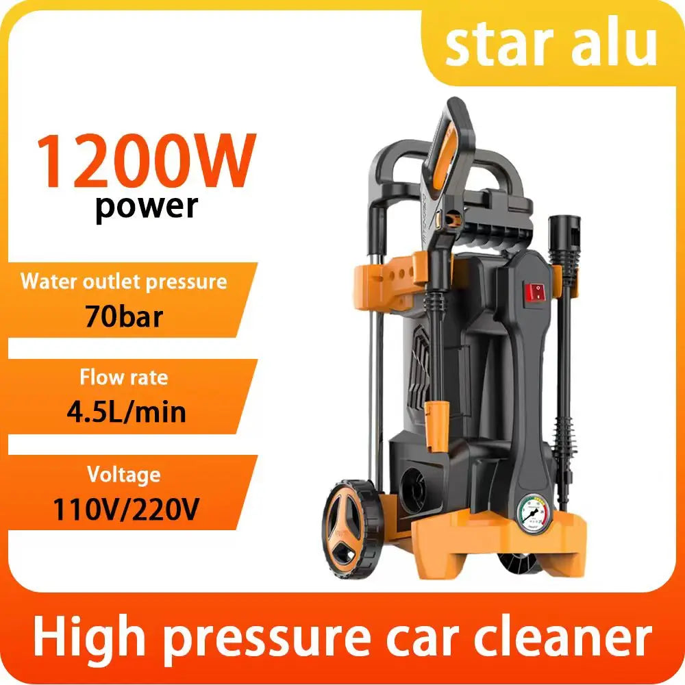 80Bar High Pressure Washer, 2800W Portable Car Power Washer w/Brushless Motor - For Garden, Home, Auto Detailing Cleani