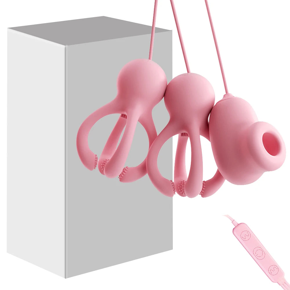 Nipple Vibrator for Women Breast Massage Nipple Clamp Enhancer Nipple Sucking Stimulator Sex Toys Couples Female Adult Toys