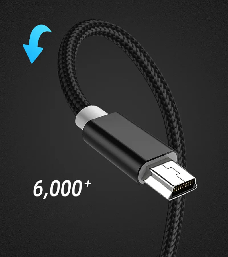 Mini USB Cable Fast Charging USB to Mini USB Data Cable for Digital Camera HDD MP3 MP4 Player DVR GPS USB Data Transfers Cable