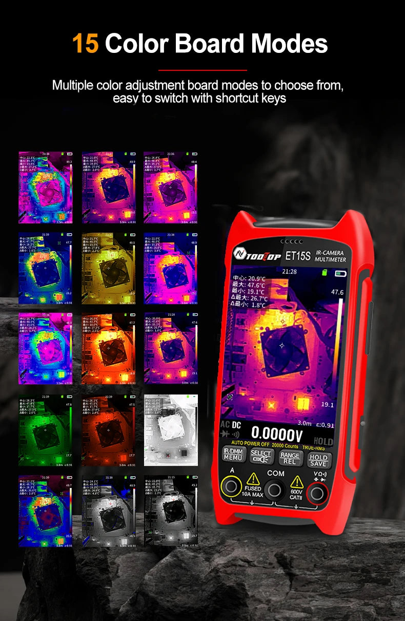 256*192 Industrial Thermal Camera 3.5Inch PCB Thermal Imager with 19999 Counts Multimeter Circuit Board Electrical Inspect
