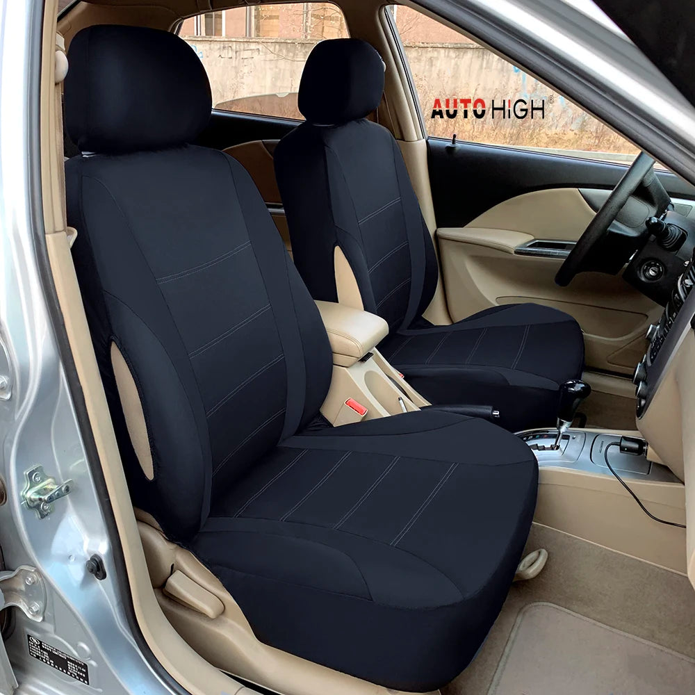 AUTO HIGH Universal Auto Seat Covers Full Set for Car Truck SUV Van Polyester Front & Rear Protector