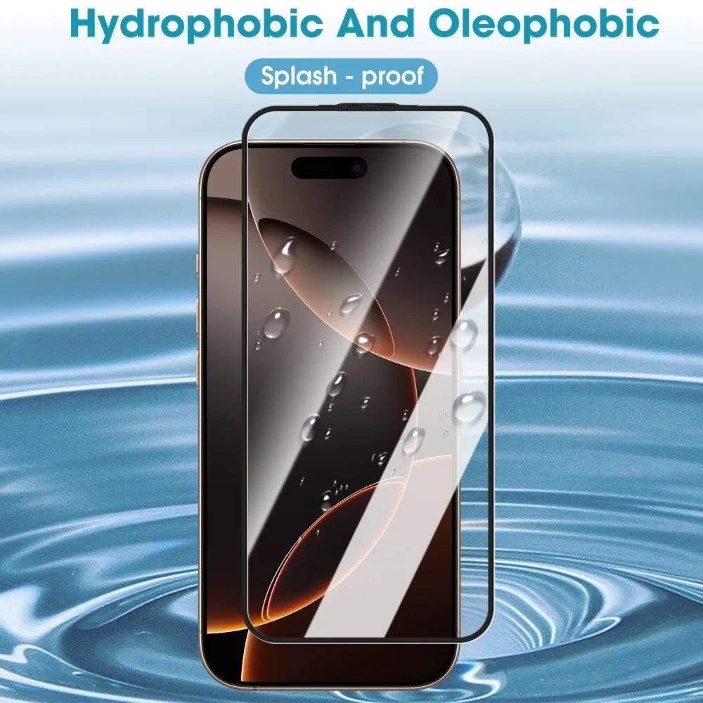 2Pcs Ultra HD Tempered Glass For iPhone 17 16 15 Pro Max Air 16e 15 Plus 14 13 12 11 Pro XR XS Max Dust Free Easy Install Glass