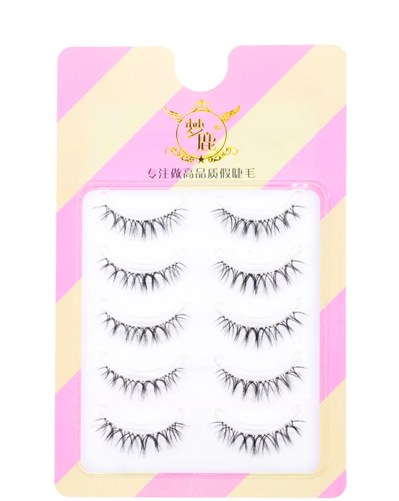 Dream Deer False Eyelashes A Type Eyelashes Upgraded Lash V-shaped 0.14mm Transparent Stem Soft Natural Eye Lashes Mink