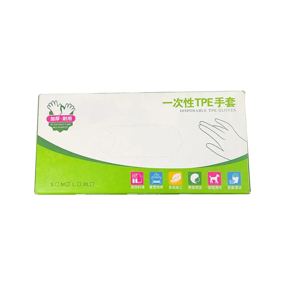 Food Grade Disposable Gloves Portable Non-Slip Acid Work Safety Cleaning Gloves Transparent TPE Latex Free Gloves Wholesale