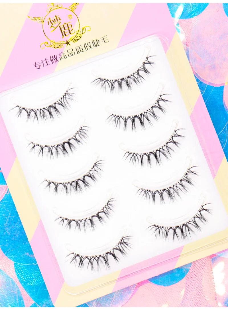 Dream Deer False Eyelashes A Type Eyelashes Upgraded Lash V-shaped 0.14mm Transparent Stem Soft Natural Eye Lashes Mink