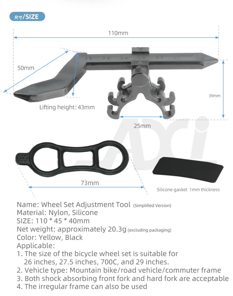 Bicycle Portable Installation Dial Indicator Mini Wheel Adjustment Tool Triple Tuning Applicable Wheel Set MTB Bike Rims Tools