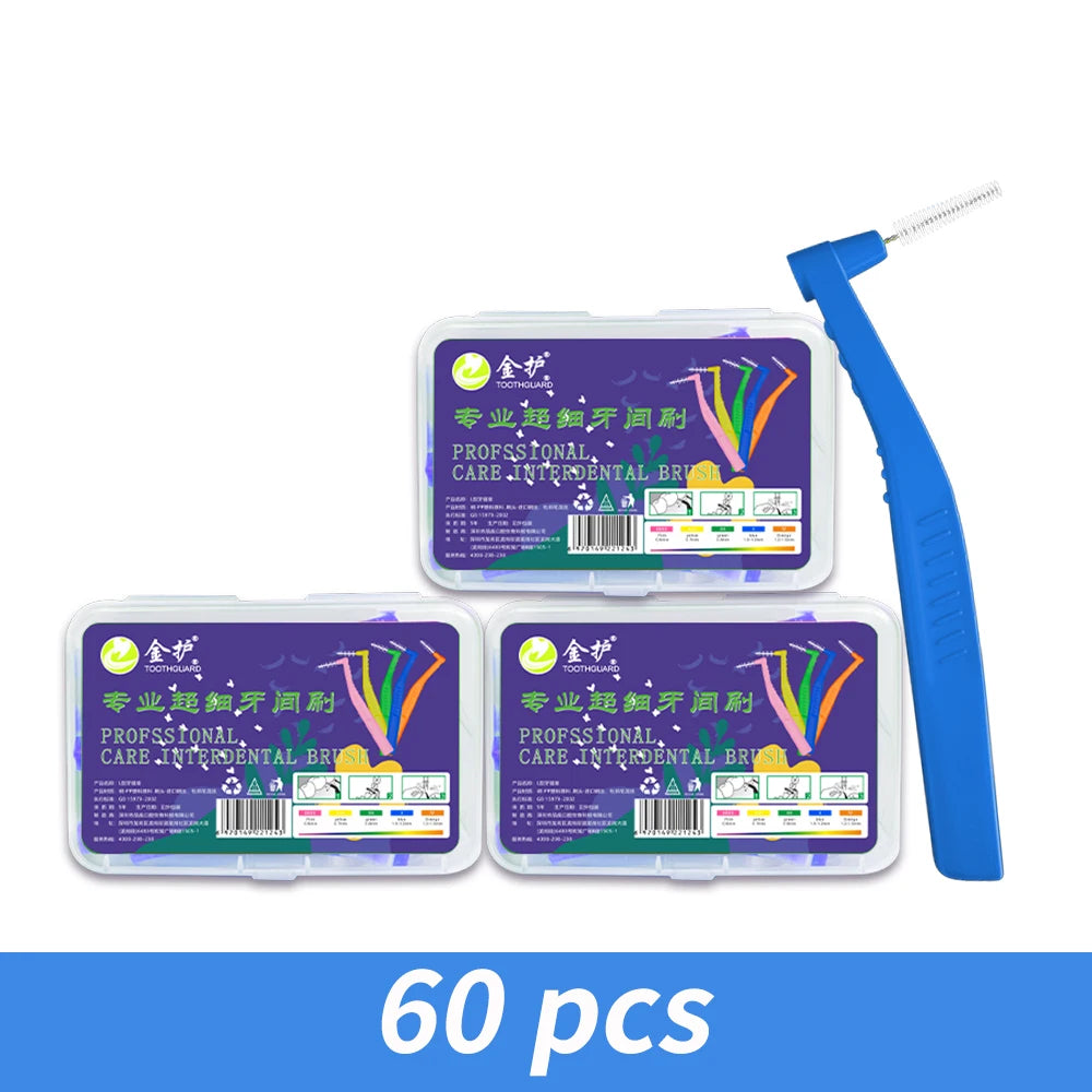 Angled Interdental Brush For Orthodontic Braces Micro Soft Brush For Dental Brackets Cleaning L Shaped Short Handle Brushes