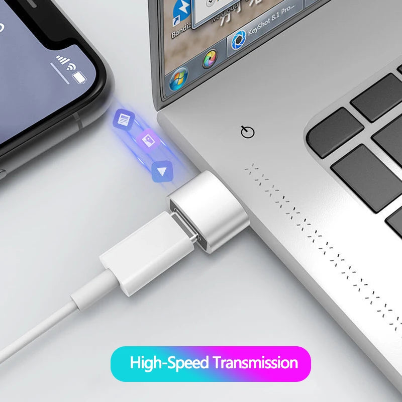 Charger Adapter For iPhone 14 13 12 11 Pro Max USB Type-C Adapter Type C USB-C Converter USB To Type C OTG Adapter Cables