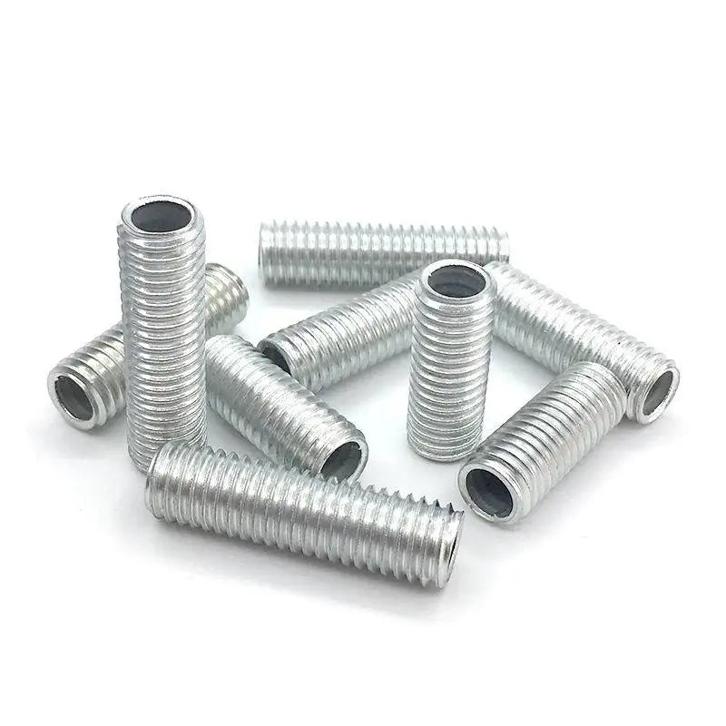 Lamp Tooth Tube Metal M10 Hollow Threaded Tube Galvanized Led Lamp Head Link Fixed Base Support Rod Lighting Accessories Screws
