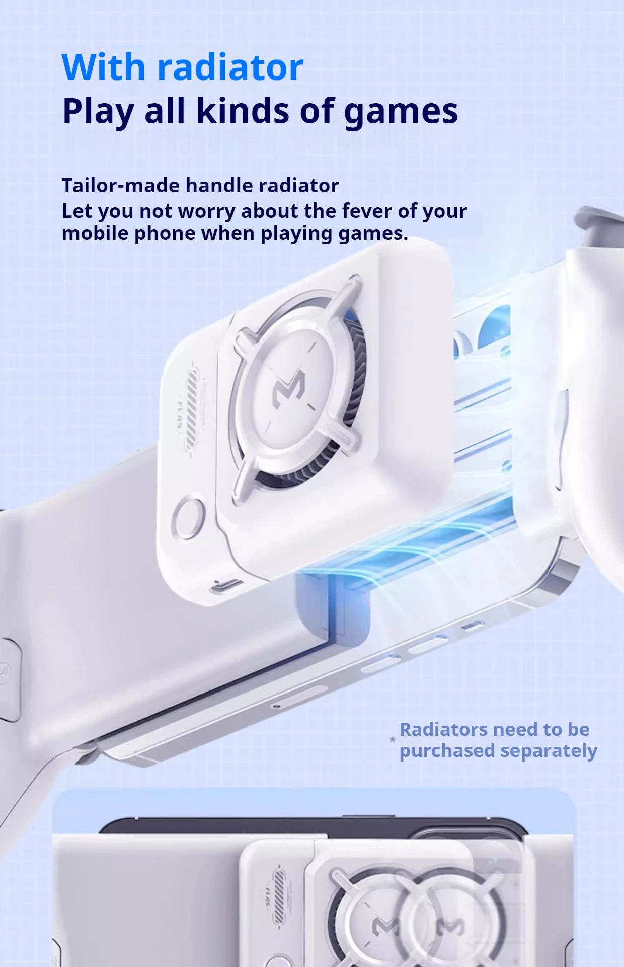 Memo S3 Gamepad Type-C Mobile Phone Controller Hall Effect Stretching Handle Stick Joystick Android Ps Cloud Game Customized