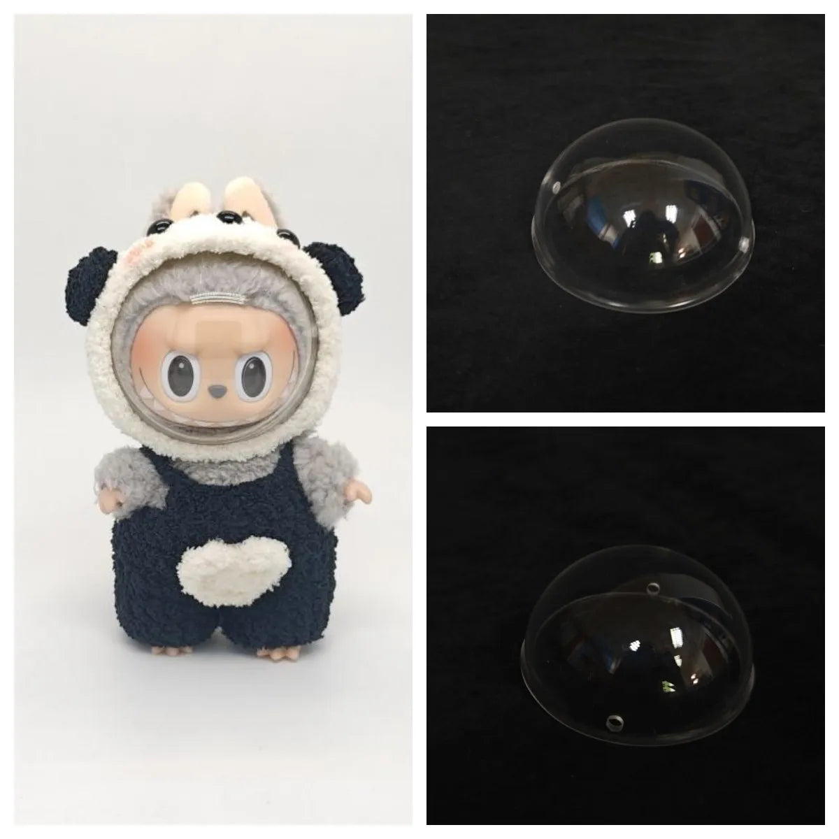Transparent Face Mask for Mini Plush Doll Labubu Idol Kpop Doll Vinyl Toy Face Shield Doll Accessories Keep Doll Face Clean