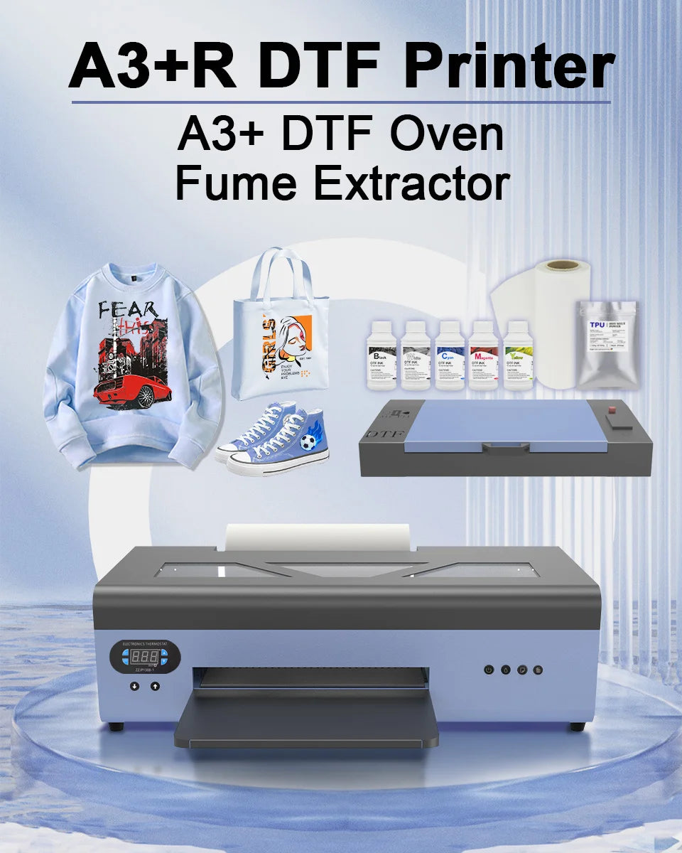 A3 R1390 DTF Printer with DTF Curing Oven Direct To Film DTF tshirt Printing Machine A3 DTF Printer For Clothes Hoodies Fabric