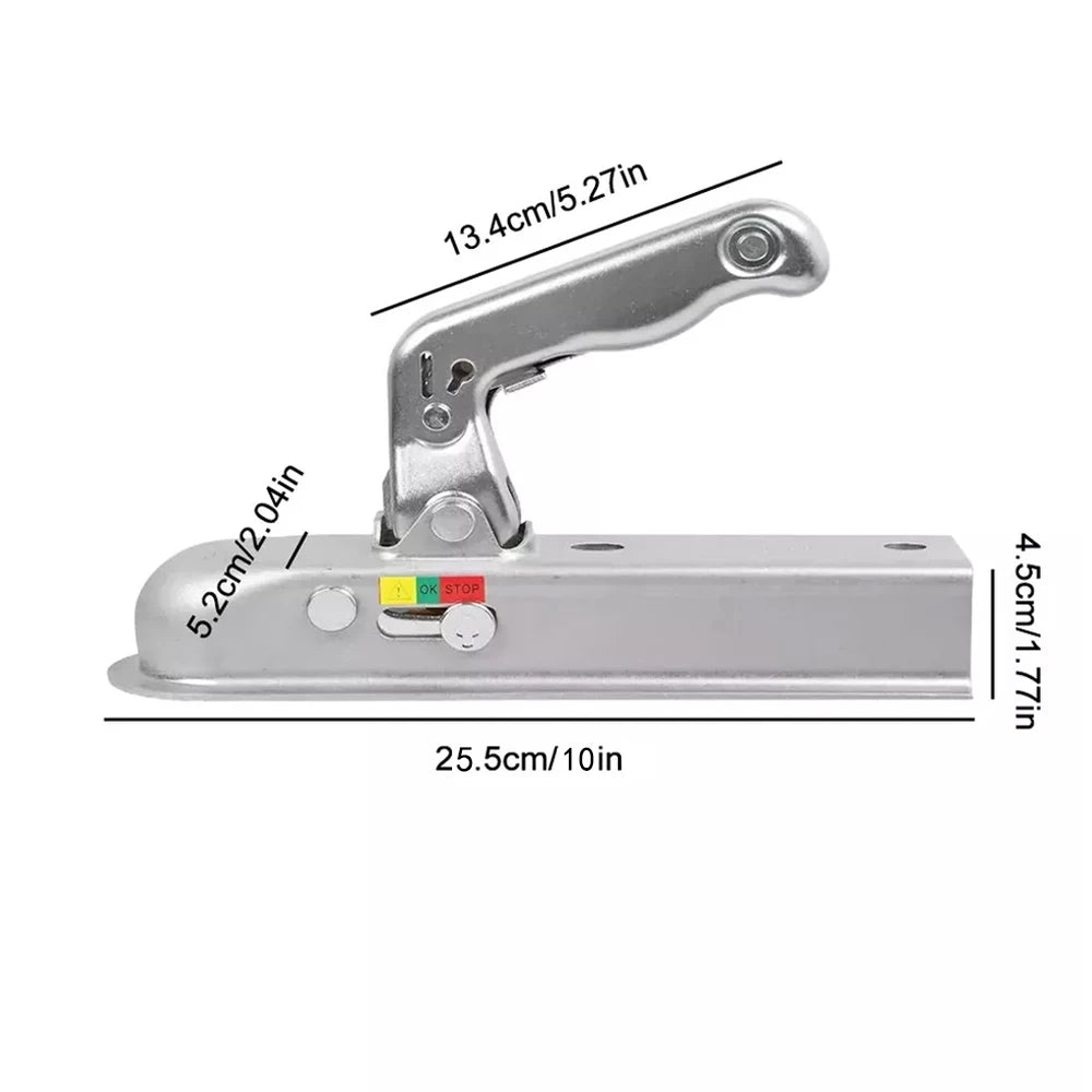 Universal Trailer Coupling Hitch 50mm Pressed Steel For Unbraked Trailers Upto 750kg Trailer Hitch Towing Coupler Mount