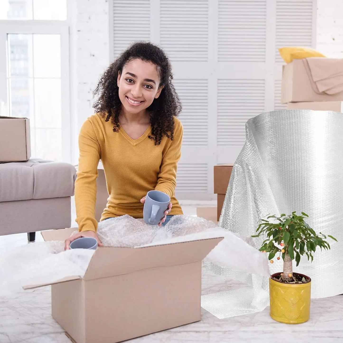 Bubble Packaging Roll Transparent Cushioning Wrap Rolls Air Shockproof For Transporting Packing Supplies Courier Bubble Wrap