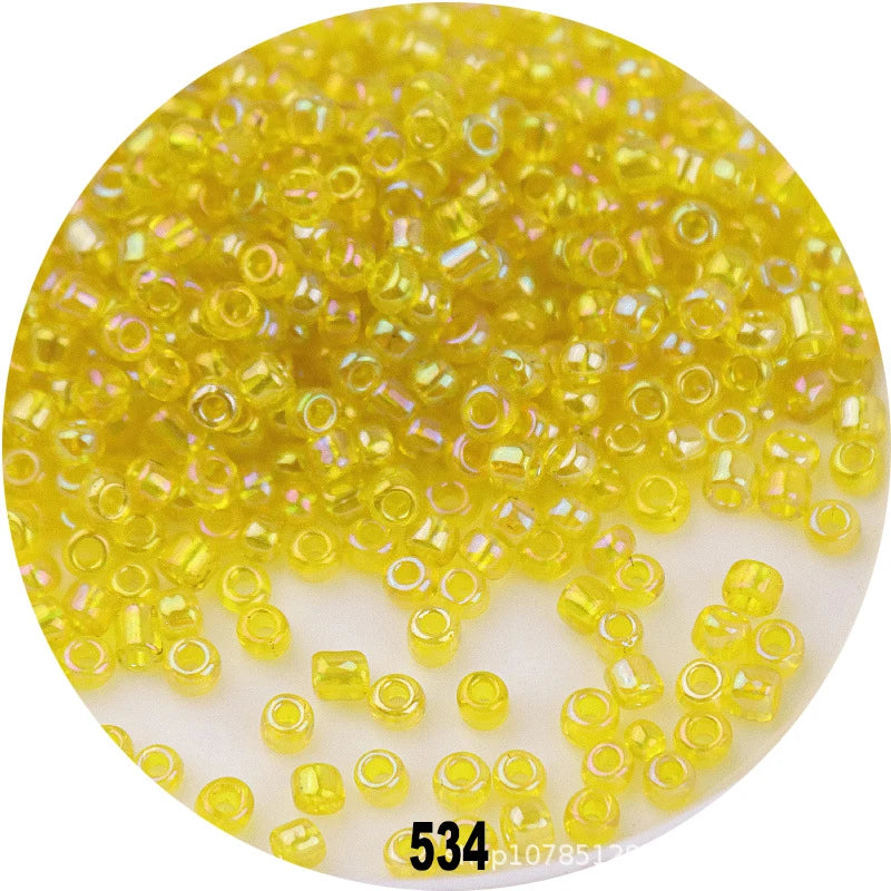 1.5mm 2mm 3mm 4mm Cezch Clear AB Colorful Glass Beads 15/0 12/0 8/0 6/0 Loose Seedbeads for Needlework Jewelry Making DIY Sewing