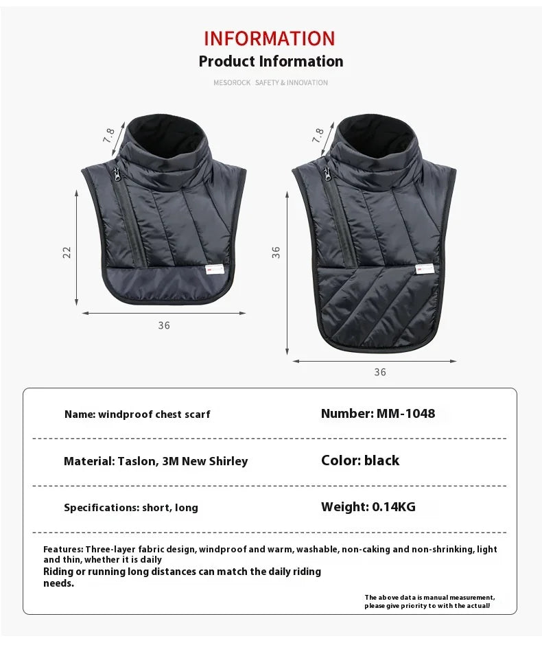 2024 Windproof Scarf Winter Motorcycle Riding Neck Cold Protection Neck Chest With Fleece Outdoor Sports Skiing Warm Neck Cover