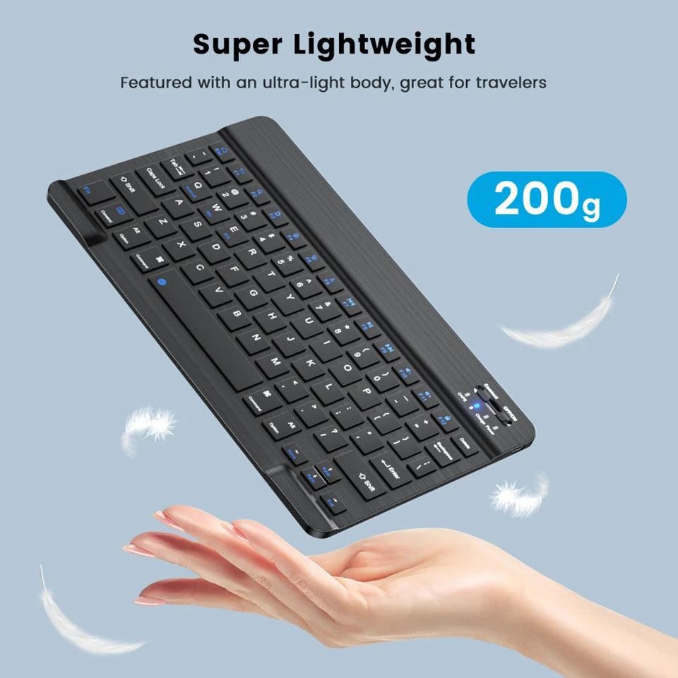 Mini Bluetooth Keyboard Wireless Keyboard Rechargeable For Phone Tablet Russian Spanish Keyboard For Android ios Windows