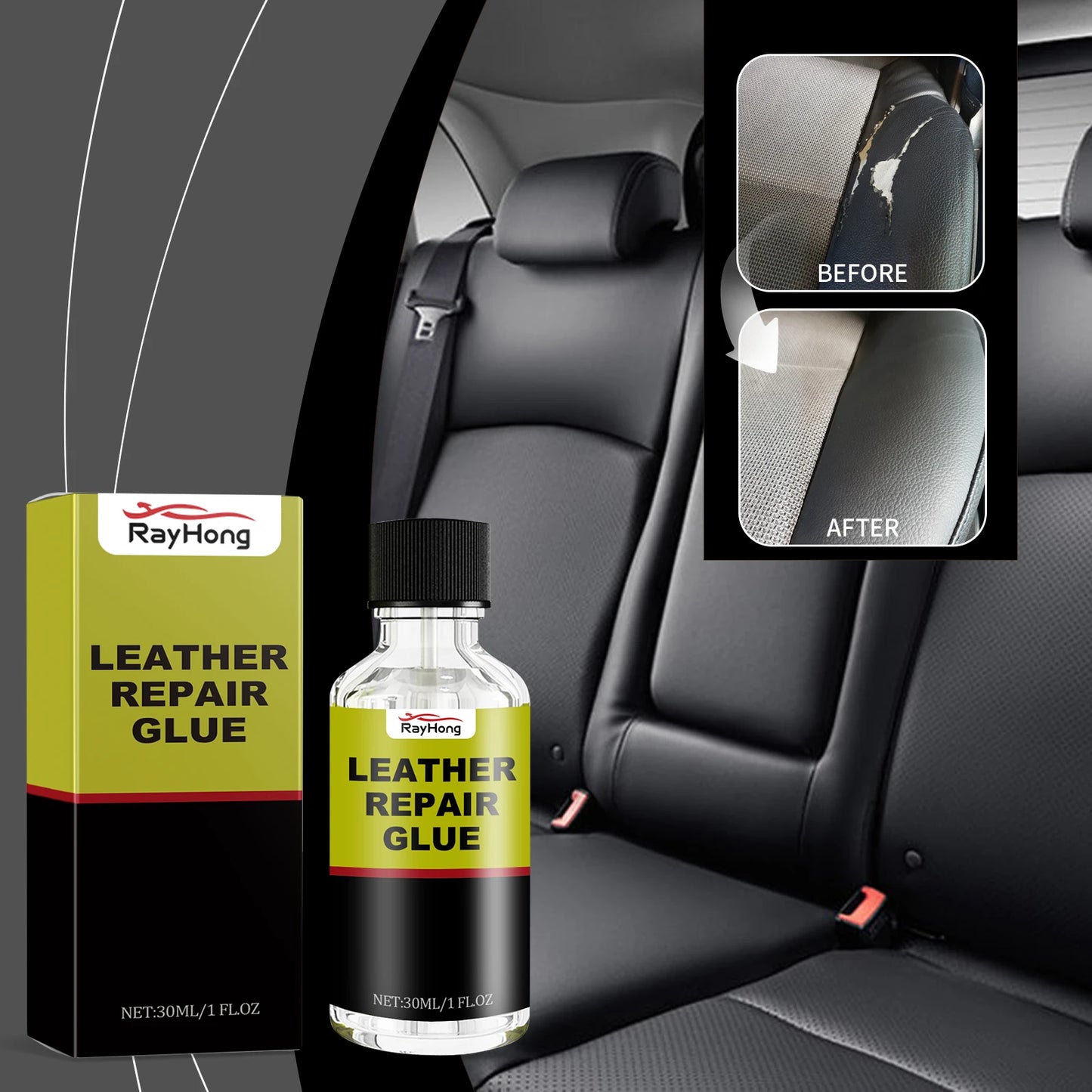 30/ 50ml Car Leather Repair Agent Auto Seat Maintenance Leather Care Liquid Rubber Leather Gel Sofa Car Leather Adhesive Fluid