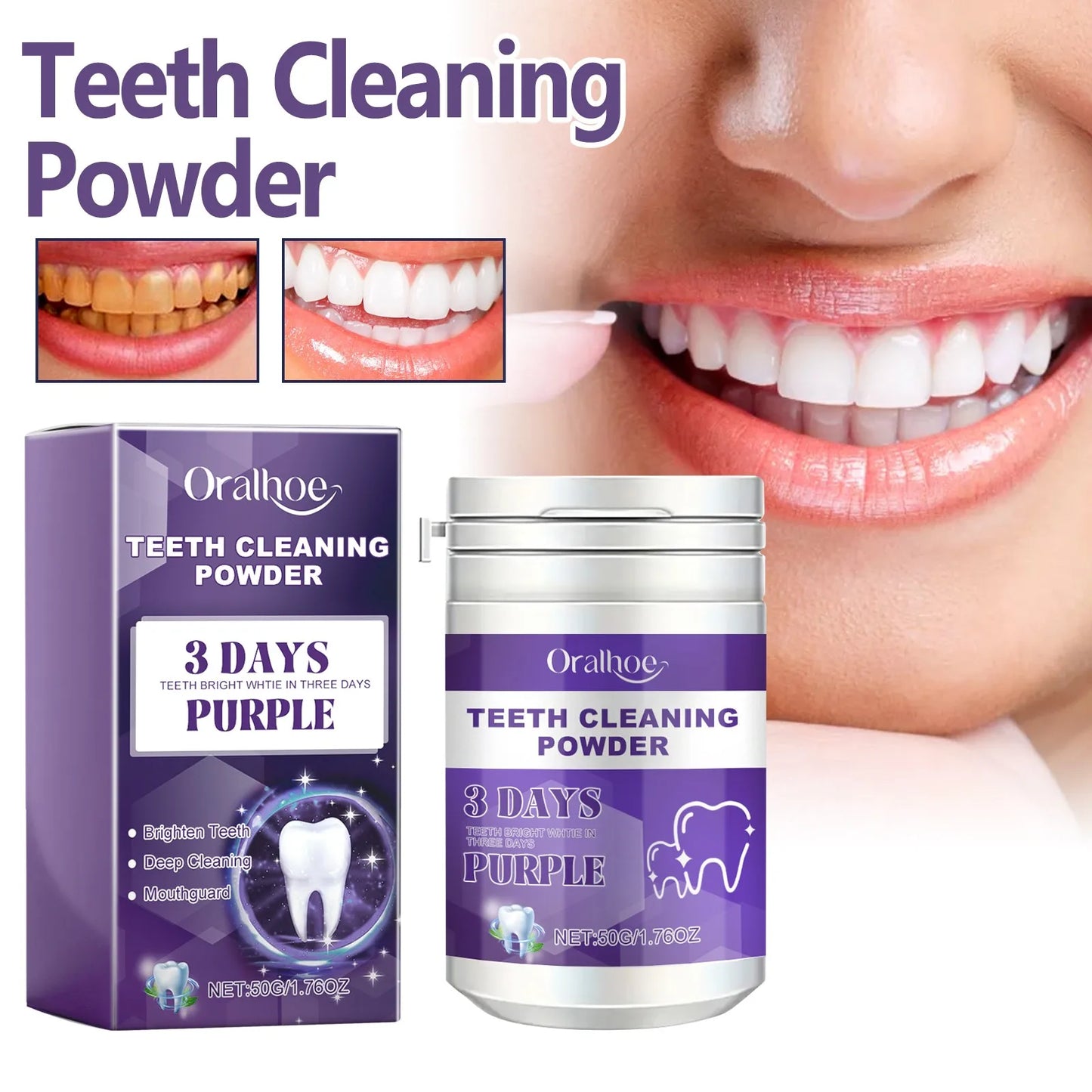 Teeth Whitening Powder Has A Whitening Effect, Which Is Effective For Deep Stains Tooth Whitening Care Product Healthy Gifts