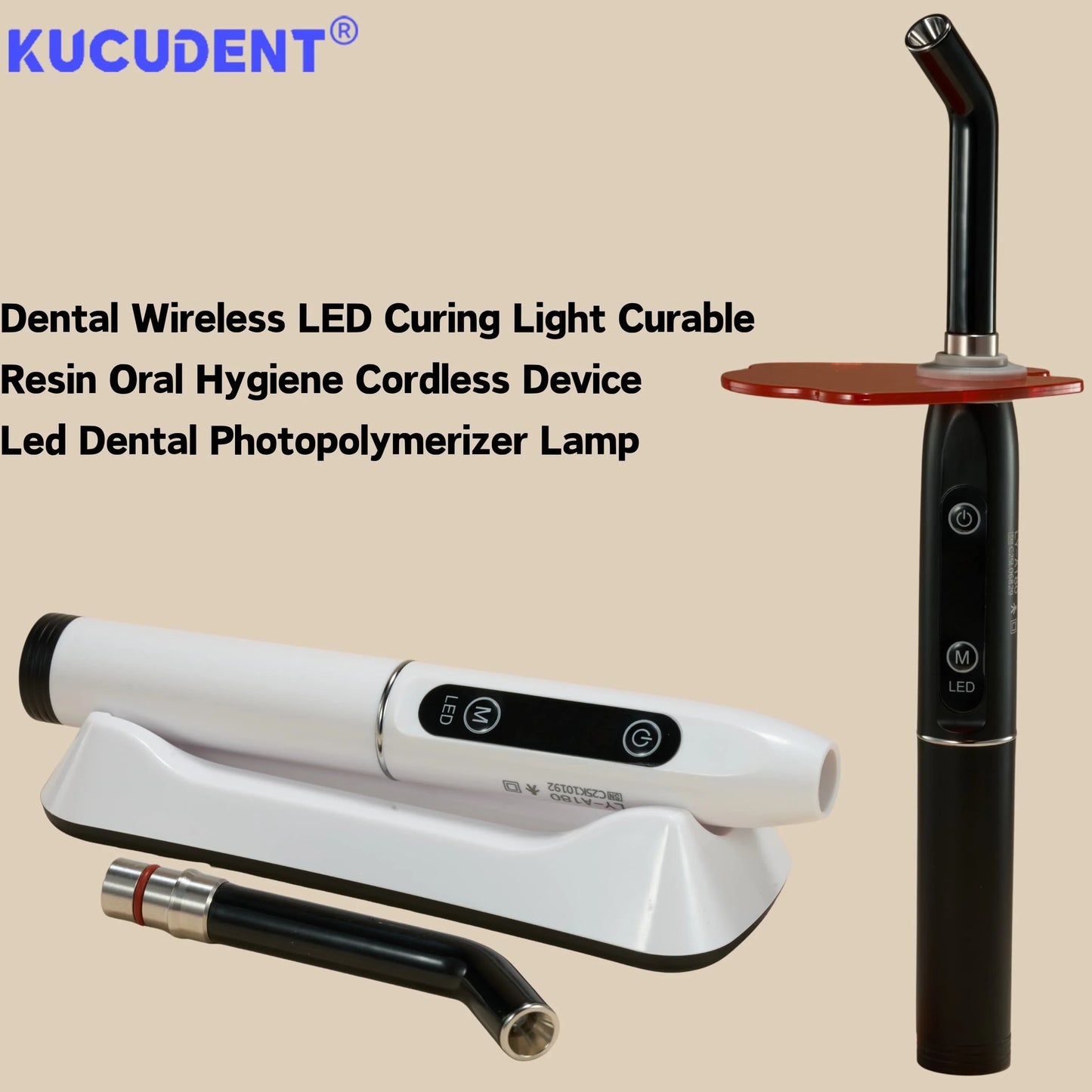 LED Cordless Curing Light Rechargeable Energy Efficient Curing Dental Resin Cure Machine  Lamp for Professional Dental Treatment