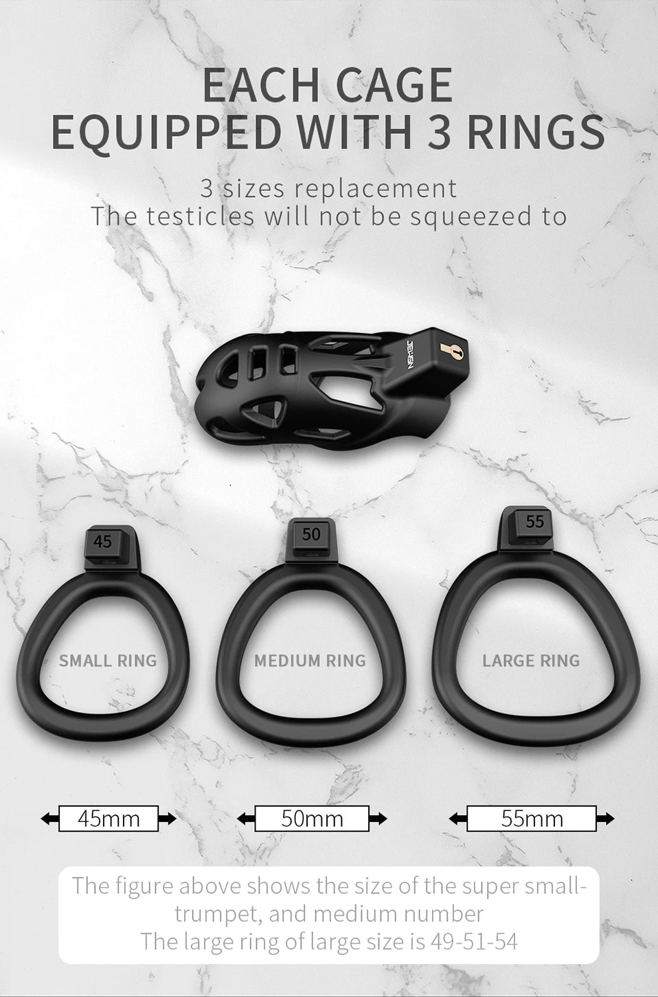Jeusn Male Chastity Cage Sex Toys Discreet Sissy Femboy Chastity Cock Cage Device Penis Rings Male With 3 Size Men's Adult Goods