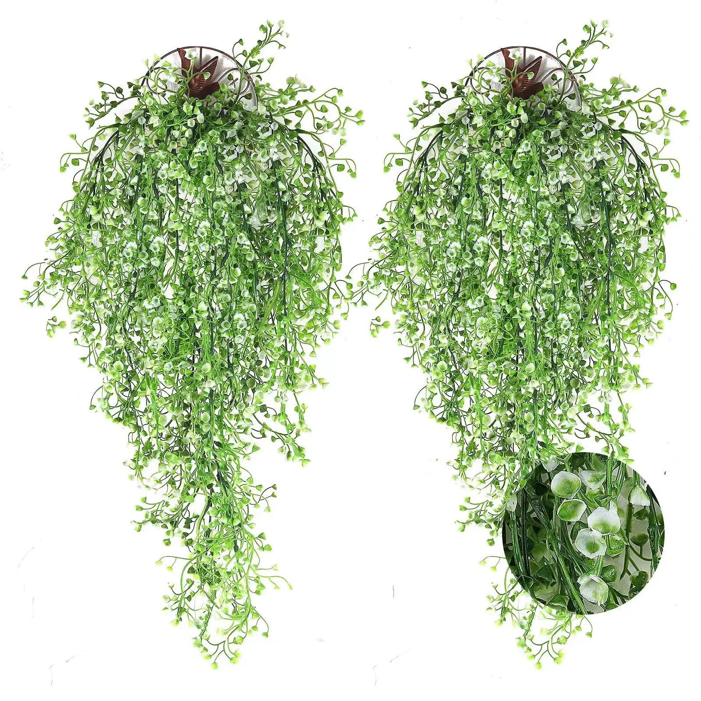 4pcs 80CM Artificial Admiralty Willow Wall Hanging Plant Fake Vine Artificial Hanging Plant Home Garden Wall Decor Fake Flowers