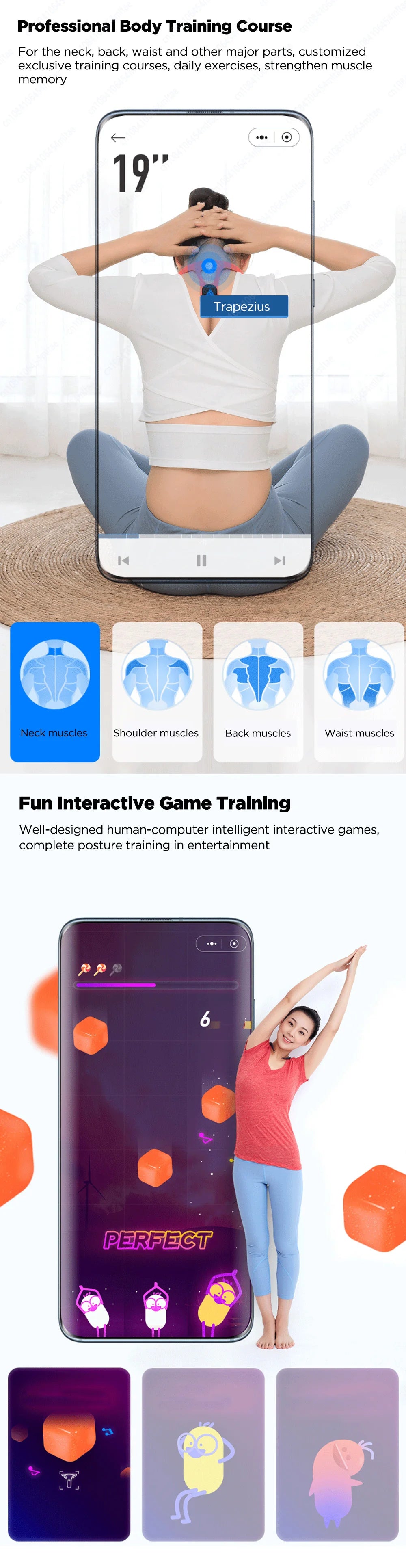 Global Verison Hipee Smart Posture Correction Device Realtime Scientific Back Posture Training Monitoring Corrector For Adult