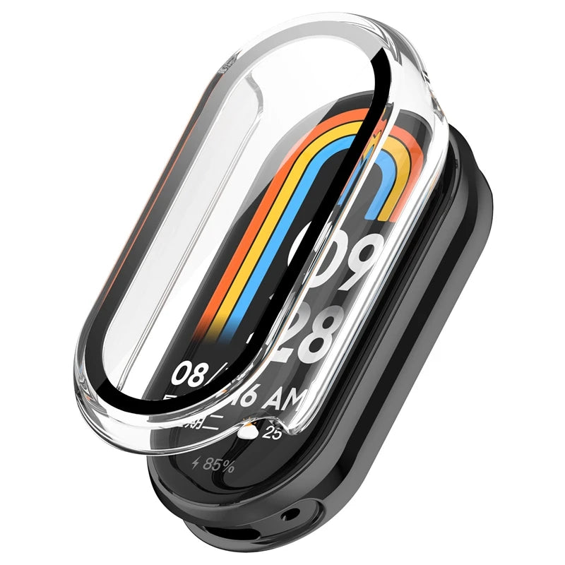 Case+Glass For Xiaomi Mi Band 9 Anti-scratch Protective Cover All-around PC Screen Protector Bumper for Mi Band 9 Cover Shell