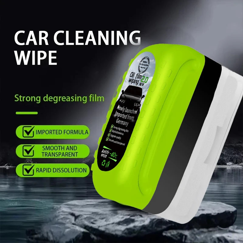 Car glass oil film wipe, front windshield side window, oil removal, dirt removal, coating, crystal plating, strong cleaning