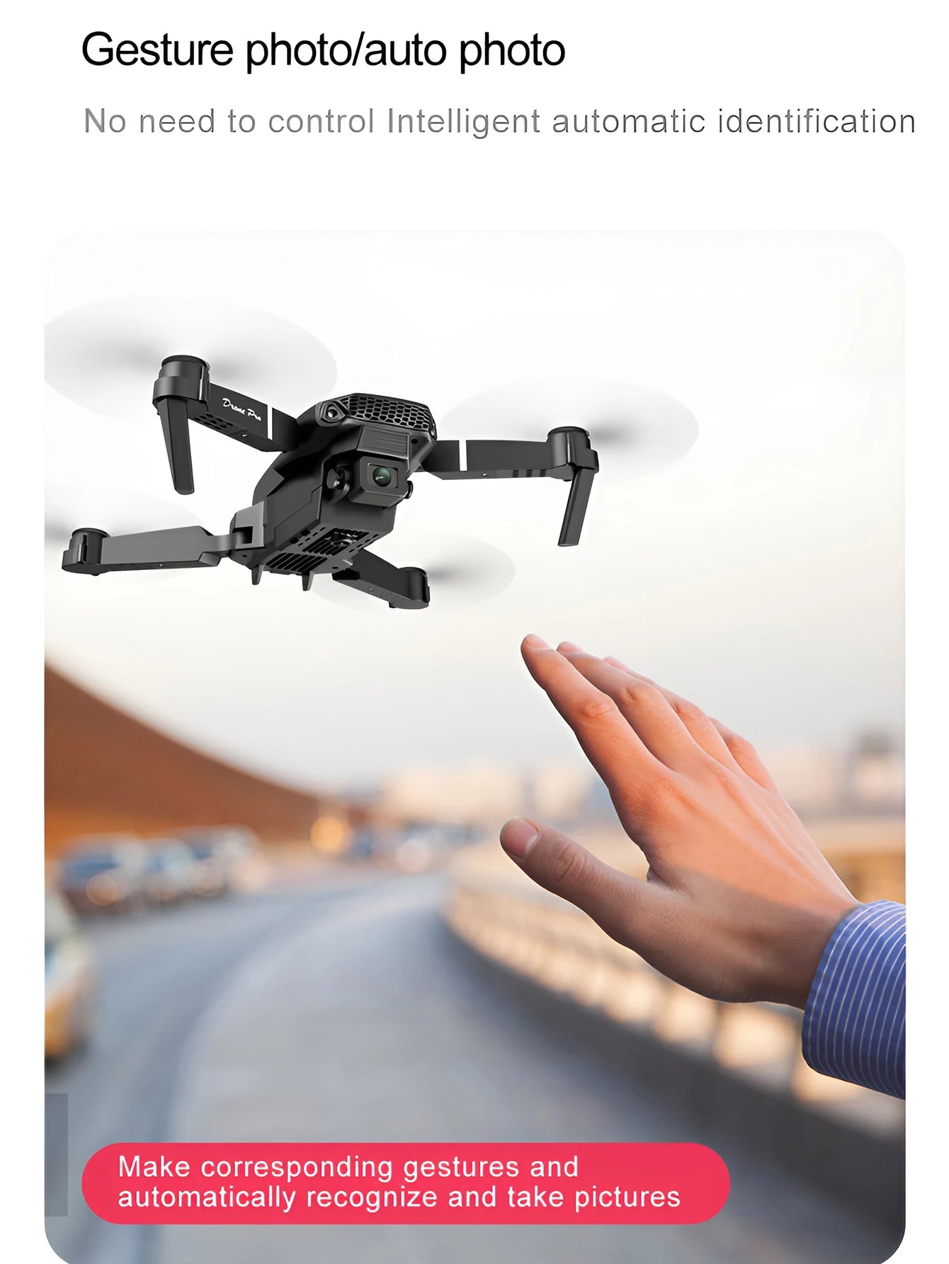 Toy drone E88 remote control small aircraft dual camera HD quadcopter can be connected to mobile APP foldable bag